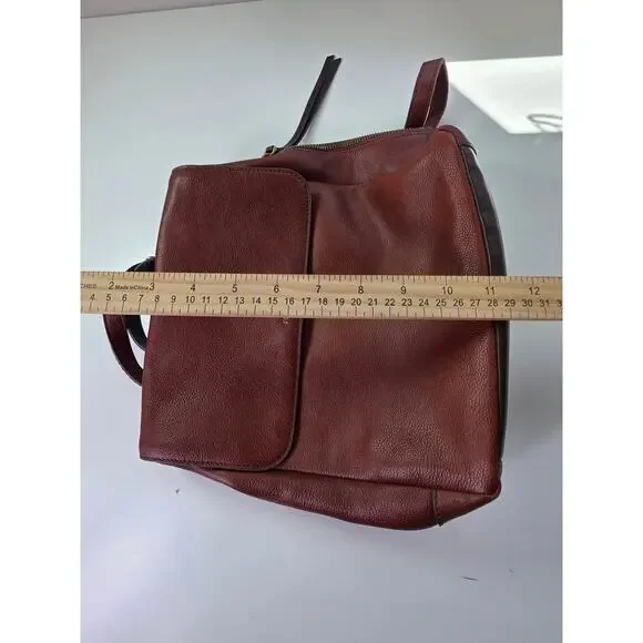 FOSSIL Claire Brown Brandy Convertible Leather Medium Backpack - Picture 7 of 9
